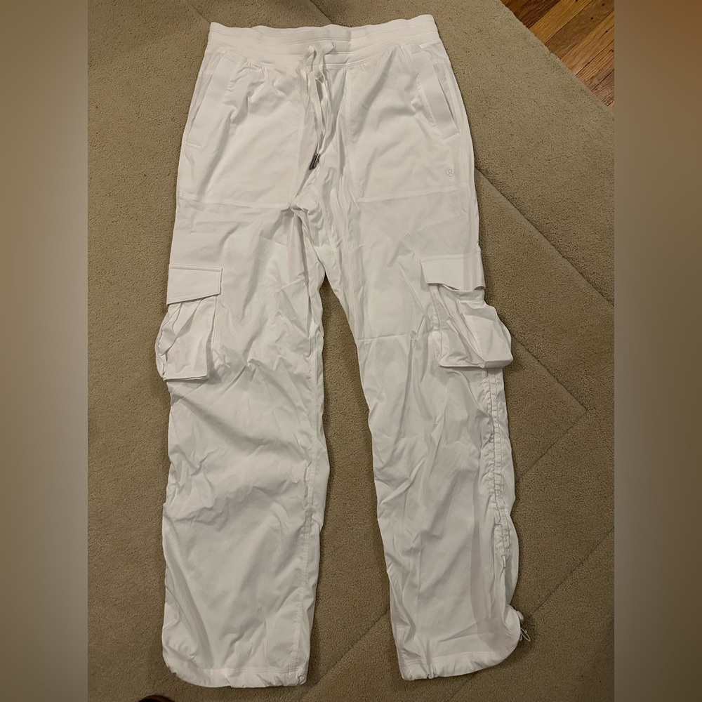 Women's White Cargo Pants